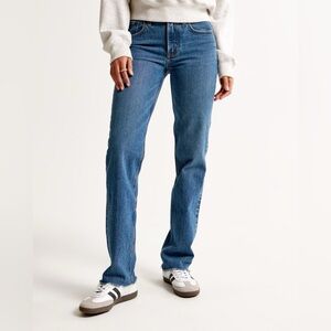 Abercrombie Ultra High Rise 90s Straight Jean Blue 26 Long